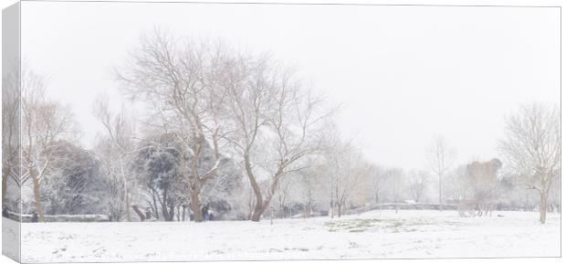 Weymouth Dorset Covered in Snow Canvas Print by Paul Brewer