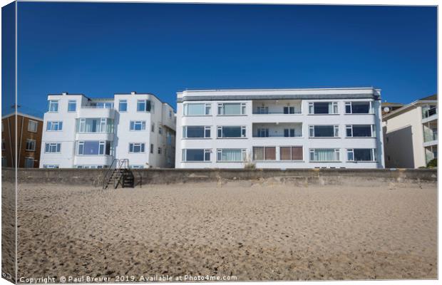 Sandbanks in early Spring Canvas Print by Paul Brewer