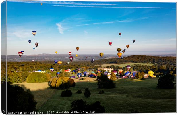 Balloons at Longleat Canvas Print by Paul Brewer