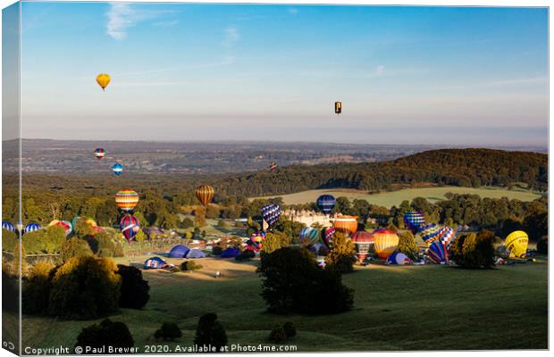 Longleat Balloons  Canvas Print by Paul Brewer