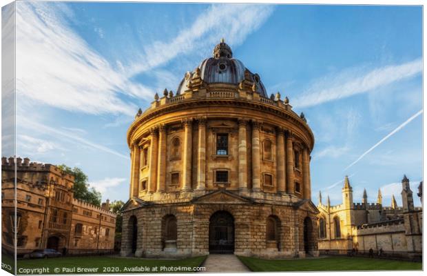 Radcliffe Camera Oxford Canvas Print by Paul Brewer