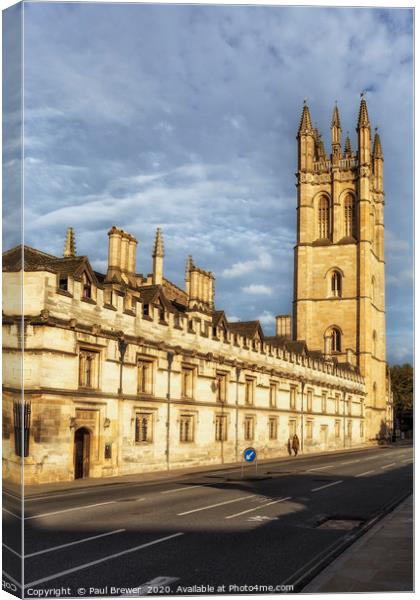 Magdalen College Oxford Canvas Print by Paul Brewer