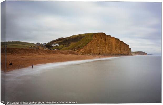 The Cliffs of West Bay Canvas Print by Paul Brewer