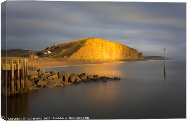 West Bay Dorset Canvas Print by Paul Brewer