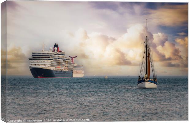 Dorset Sea Scape Canvas Print by Paul Brewer