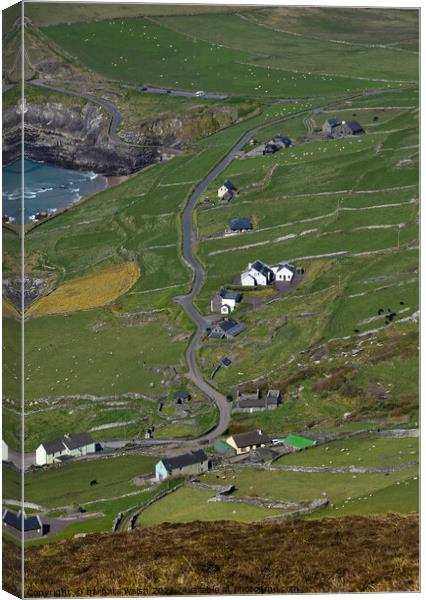 View from above Coumeenole  Canvas Print by barbara walsh