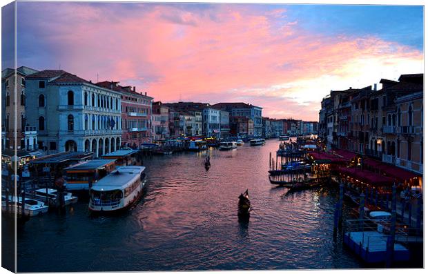 Canal Grande,Venice Canvas Print by barbara walsh