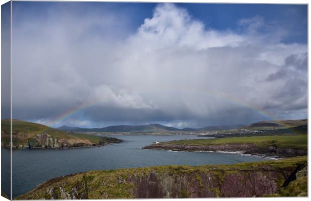 A day for rainbows in Dingle Canvas Print by barbara walsh