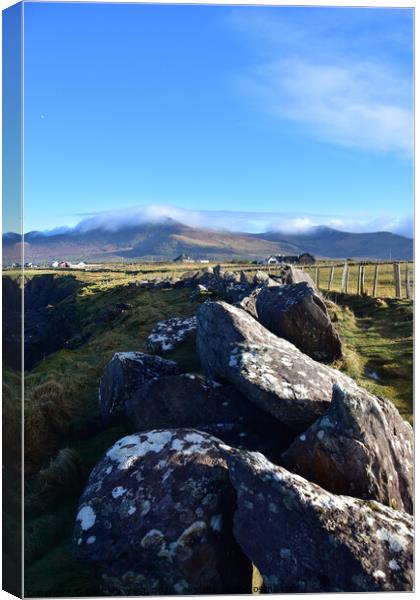 Ballydavid headlands Canvas Print by barbara walsh