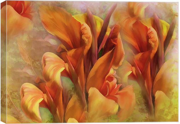 Calla Lillies flower Canvas Print by Elaine Manley
