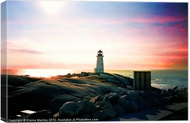 The Lighthouse Canvas Print by Elaine Manley