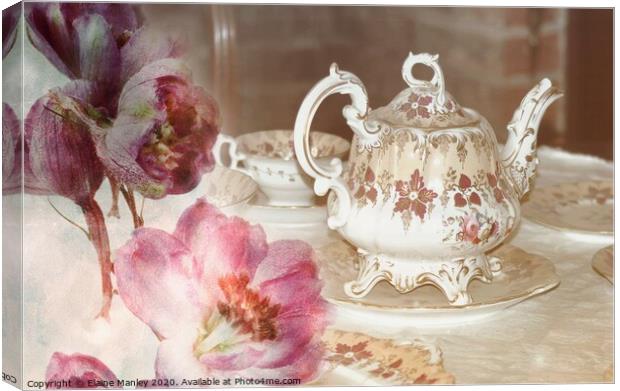 Afternoon Tea for Two  Canvas Print by Elaine Manley