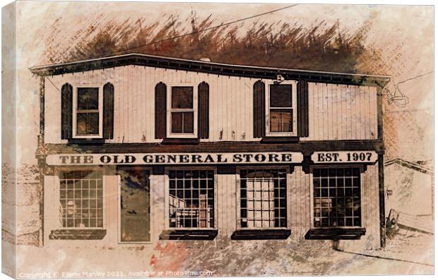 Old General Store 1907 Canvas Print by Elaine Manley