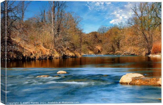 Spring River Canvas Print by Elaine Manley