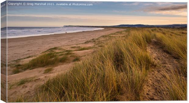 Redcar and Coatham beach Canvas Print by Greg Marshall