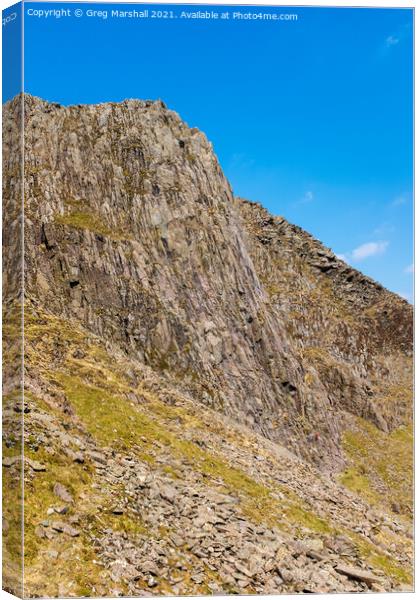 Bowfell Buttress Langdale Lake District Canvas Print by Greg Marshall