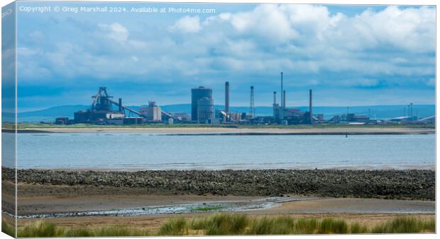 Redcar Steel Works Canvas Print by Greg Marshall