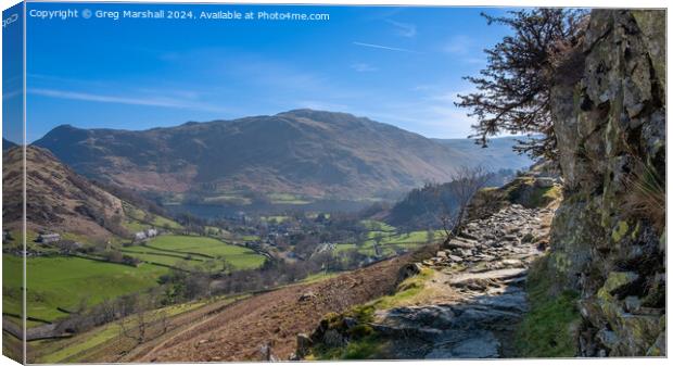 A View of Glenridding, Lake District Canvas Print by Greg Marshall