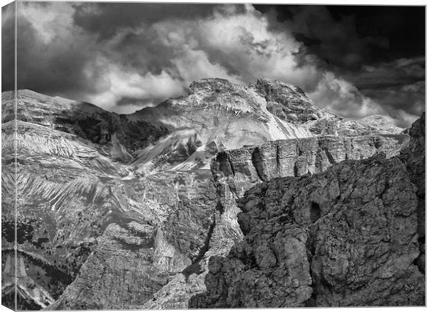 Dolomites view from Cirspitzen Cinque Canvas Print by Greg Marshall