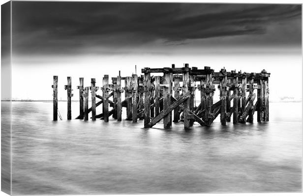 Abandoned jetty Redcar, South Gare Canvas Print by Greg Marshall