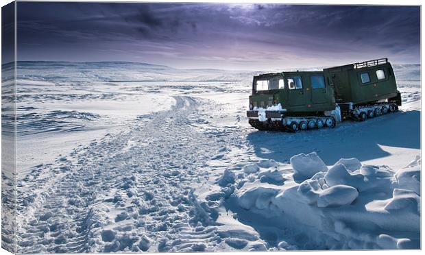 Hagglünds Snowcat Northern Pennines Canvas Print by Greg Marshall