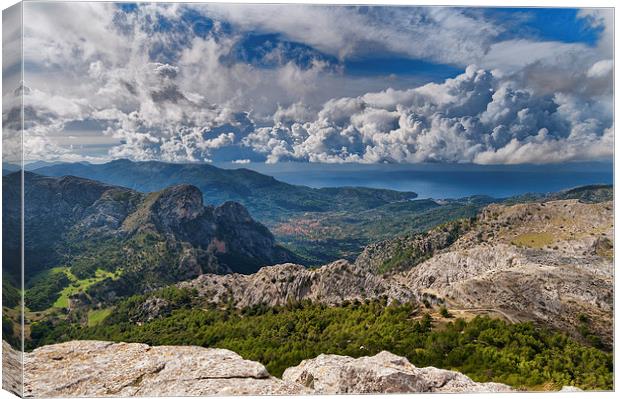 Soller Mallorca from Puig Ofre Canvas Print by Greg Marshall