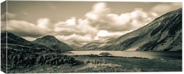 Wastwater panorama looking to Scafell Canvas Print by Greg Marshall