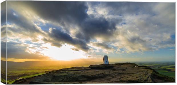 On top of Roseberry Topping Canvas Print by Greg Marshall
