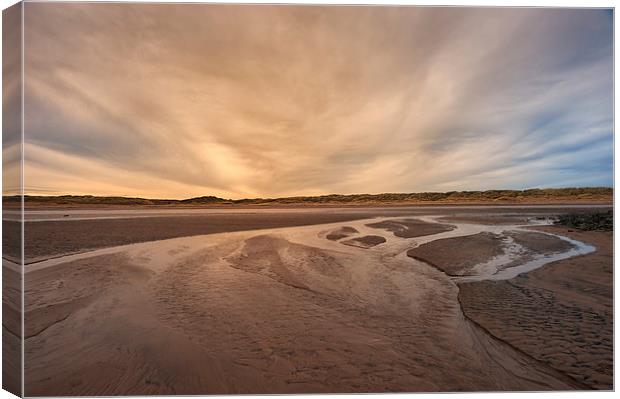 Sunsets and winter sands Canvas Print by Greg Marshall