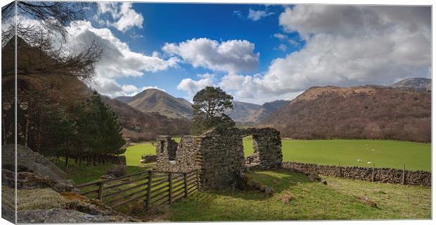 Majestic Ruins Ullswater Lake District Canvas Print by Greg Marshall