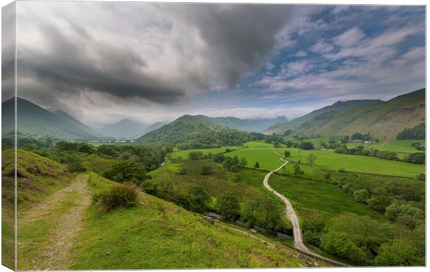  Looking at Kirkstone Pass Lake District Canvas Print by Greg Marshall