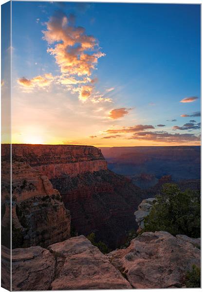 Grand Canyon Sunset Canvas Print by Greg Marshall
