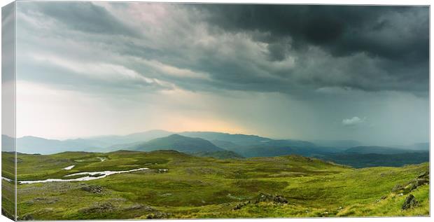  Storm over Crinkle Crags Langdale Canvas Print by Greg Marshall