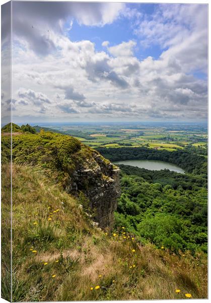 Sutton Bank Yorkshire with Gliders Canvas Print by Greg Marshall