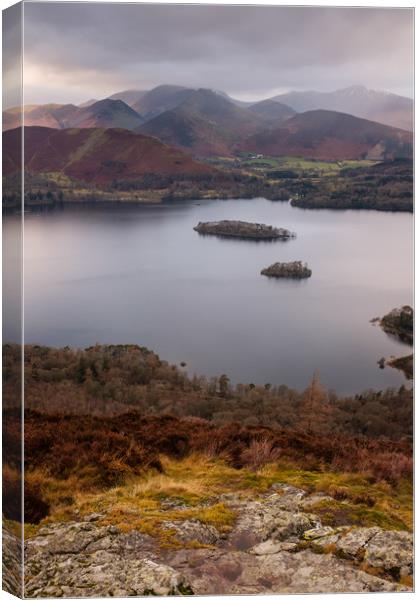View to Cat Bells, Newlands Horseshoe Wainrights, Canvas Print by Greg Marshall