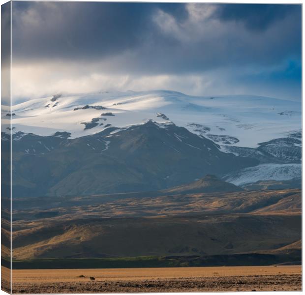 View of Eyjafjallajökull Ice Cap Iceland Canvas Print by Greg Marshall