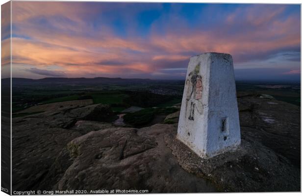 Roseberry Topping at Sunrise Canvas Print by Greg Marshall