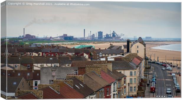 Redcar steelworks from The Beacon Canvas Print by Greg Marshall