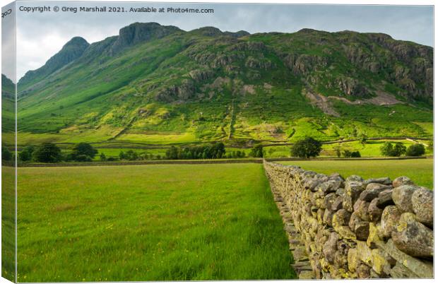 Langdale Pikes The Lake District Canvas Print by Greg Marshall
