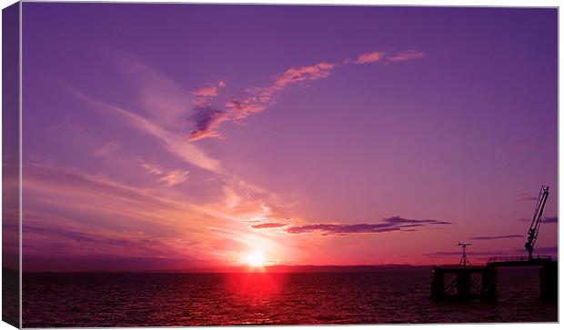 Sunset at Port Seton Canvas Print by Kevin Dobie