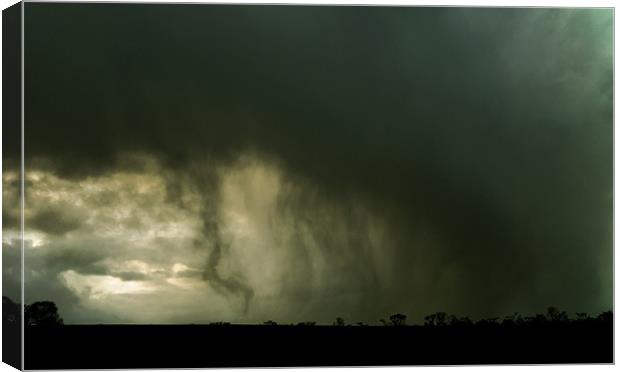 Rain over the way Canvas Print by Kevin Dobie