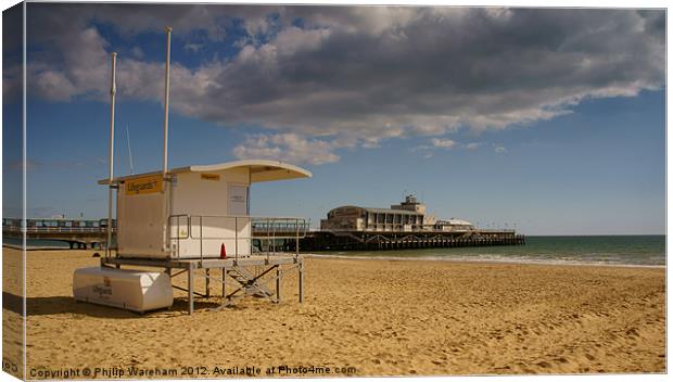 Lifeguards by the Pier Canvas Print by Phil Wareham