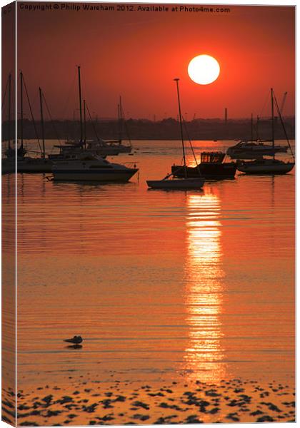 Sunset Silhouettes Canvas Print by Phil Wareham