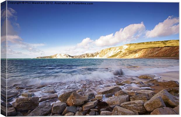 Worbarrow looking West Canvas Print by Phil Wareham