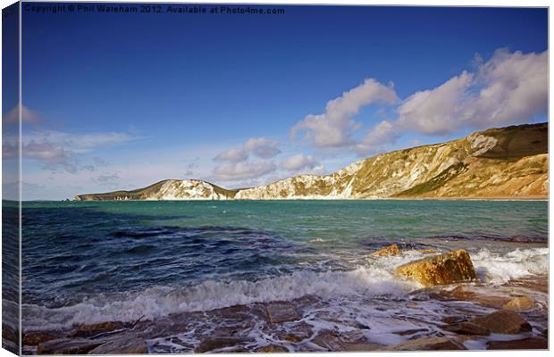 The cliffs of Worbarrow Canvas Print by Phil Wareham