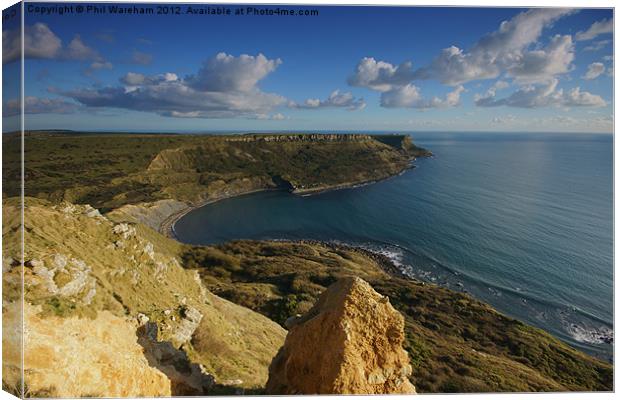 Chapman's Pool from Houns-tout Cliff Canvas Print by Phil Wareham