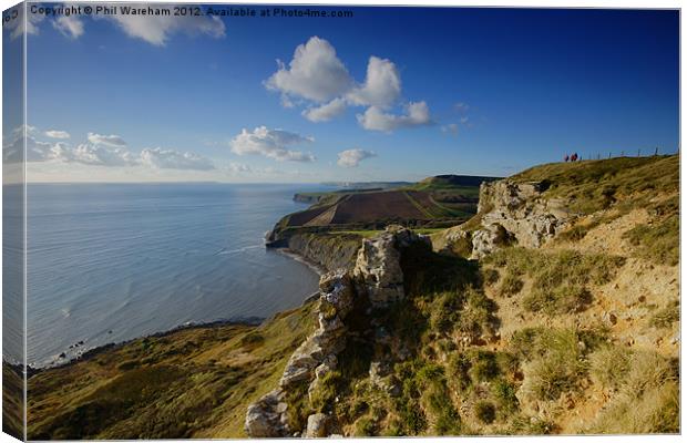 Egmont Point and beyond Canvas Print by Phil Wareham
