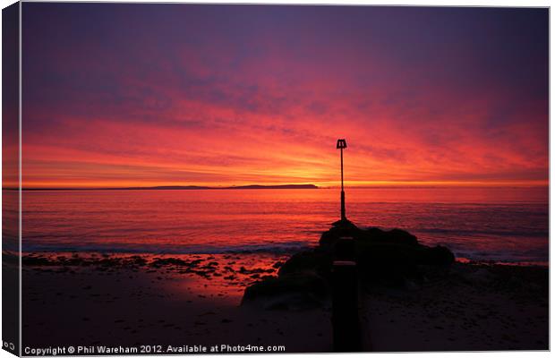 Sunrise from Avon Beach Canvas Print by Phil Wareham