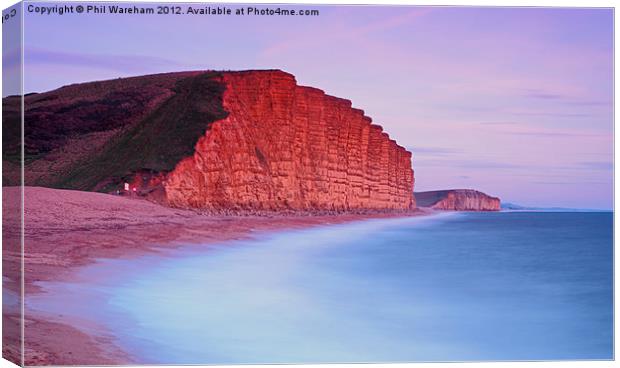 Dusk at West Bay Canvas Print by Phil Wareham