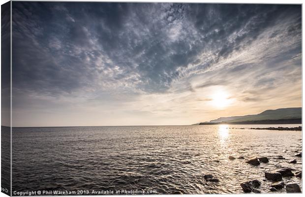 Kimmeridge Sunset Canvas Print by Phil Wareham